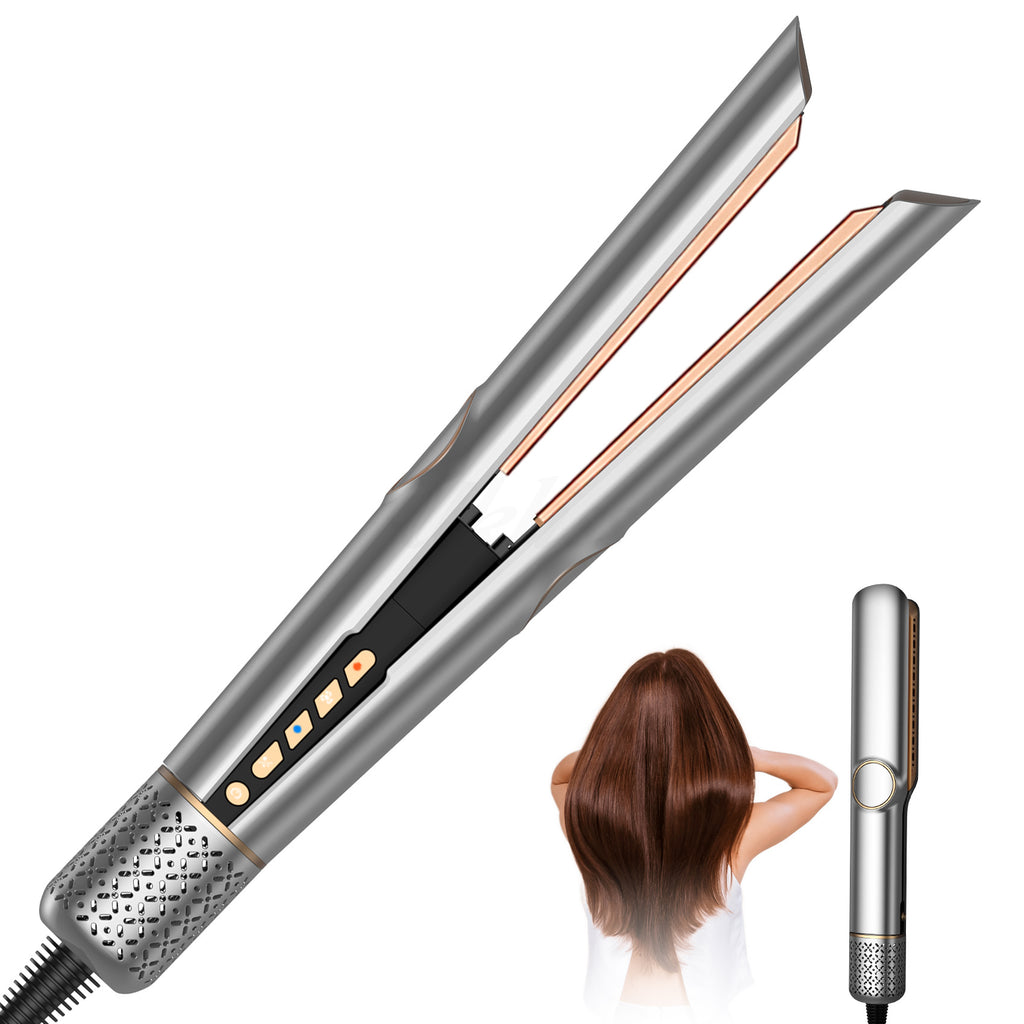 Straight Hair Straightener Blow Dryer 2-in-1 Hair Straightener Dry and Wet Dual-Use Hair Dryer Clip Negative Ion Hair Dryer Comb