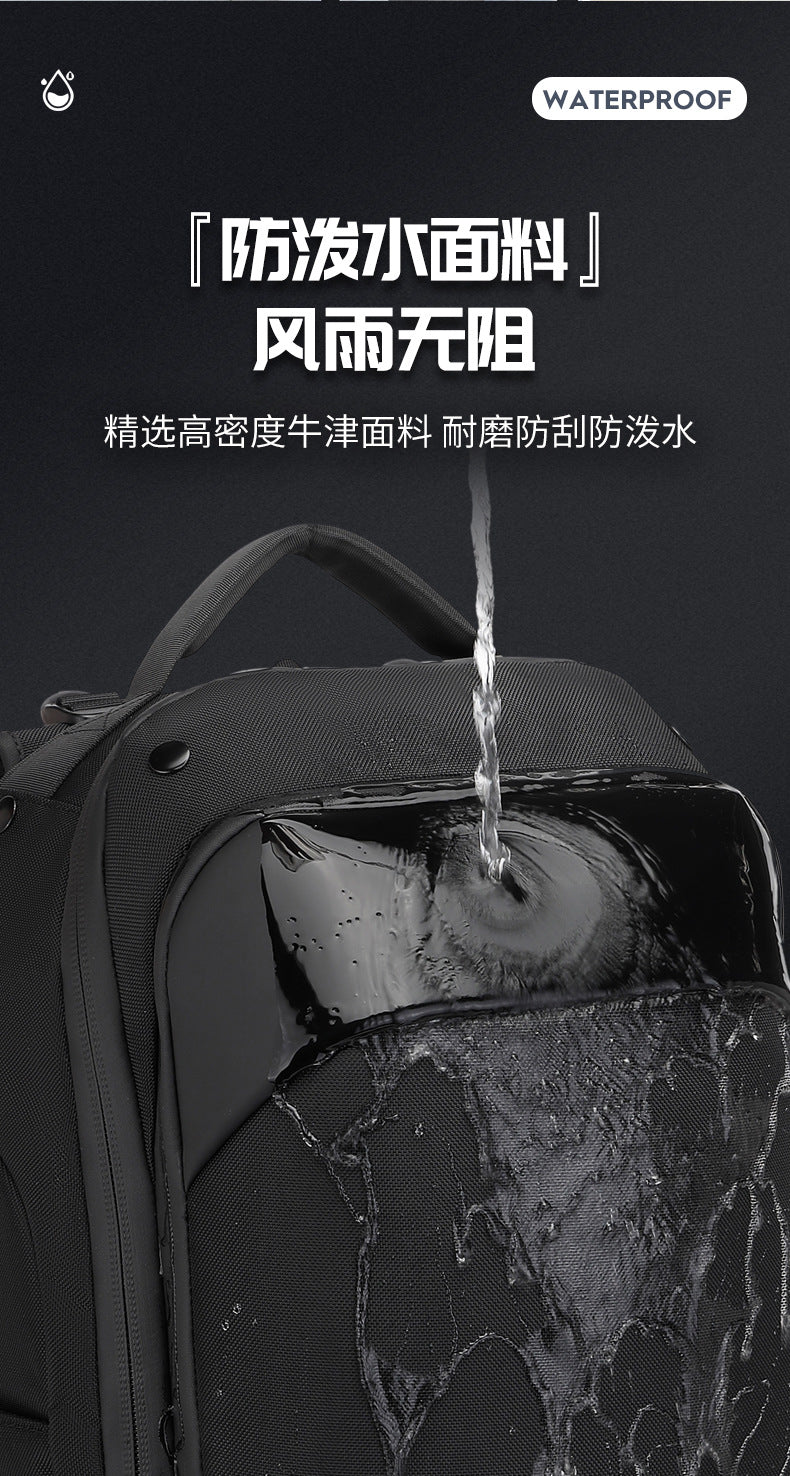 OZUKO Business Backpack for Men, Double Shoulder Laptop Bag, Waterproof, Large Capacity, Commuter School Bag, College Student Trendy Brand, High-End Feel