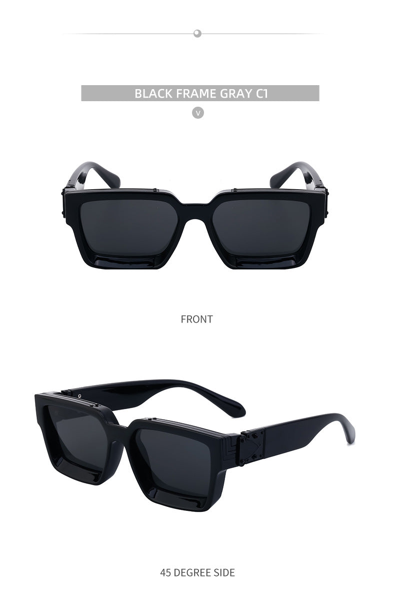 0k Billionaire Style Sunglasses Men Fashion Internet Celebrity Sunglasses Women High-end Glasses Square Frame Sunglasses