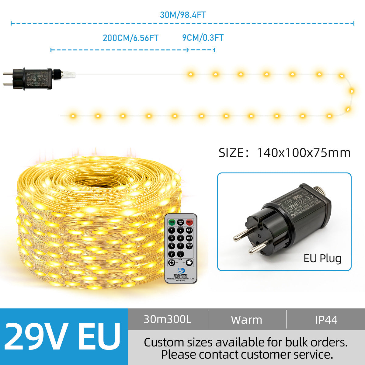 LED Transparent Leather Cord Light Outdoor Waterproof String Lights Christmas Holiday Decoration Garden Light Low Voltage Leather Cord String Lights New Model