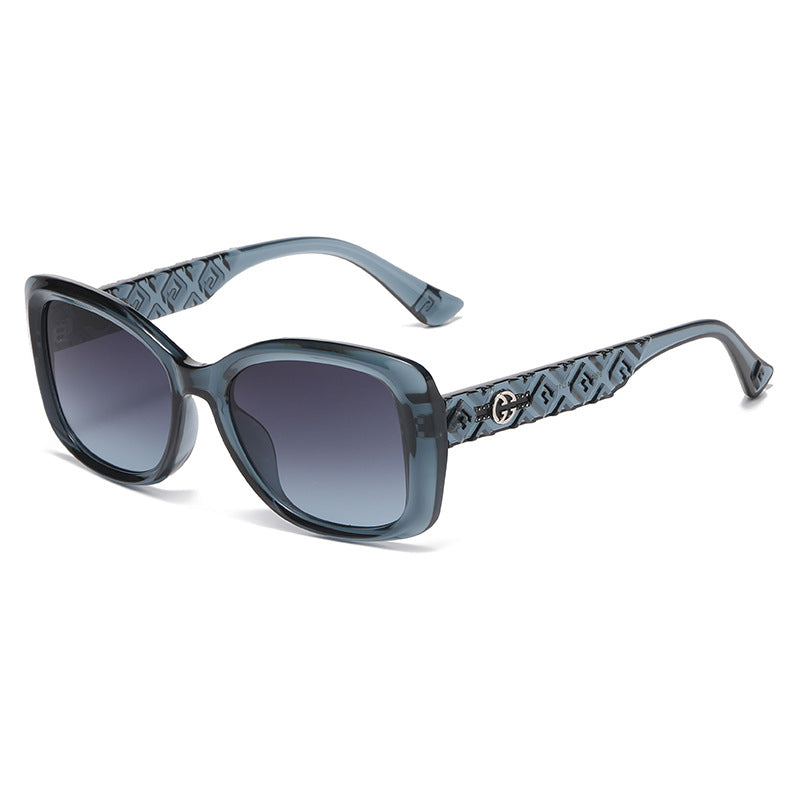 2025New European and American Fashion Large Frame Cat Eye Sunglasses for Women High-end Sun Protection Sunglasses for Women Trendy sunglasses