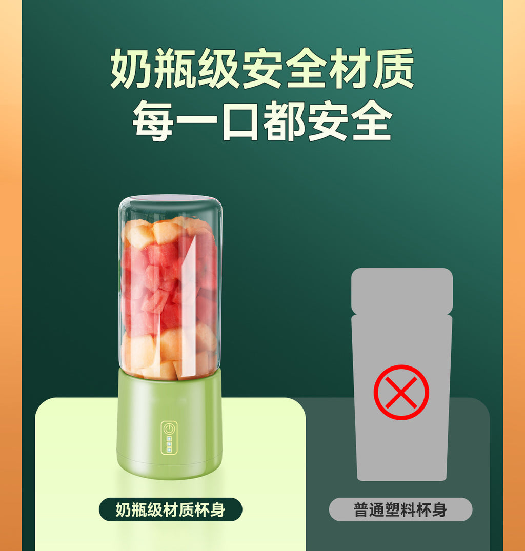 New Juicer Portable Juicing Cup Multifunctional Juice Machine Small Household Rechargeable Blender Cup Gift Wholesale