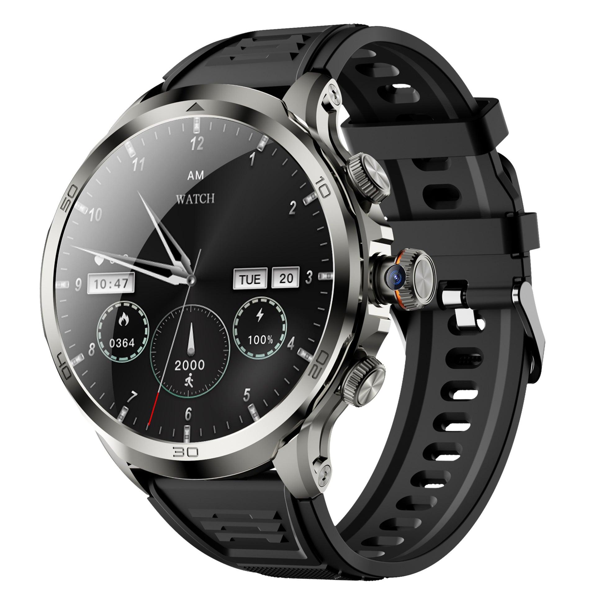 H19Smart Watch5G Global Connect Google Store APP Download Rotating Camera Video Call Photo Shooting Sports