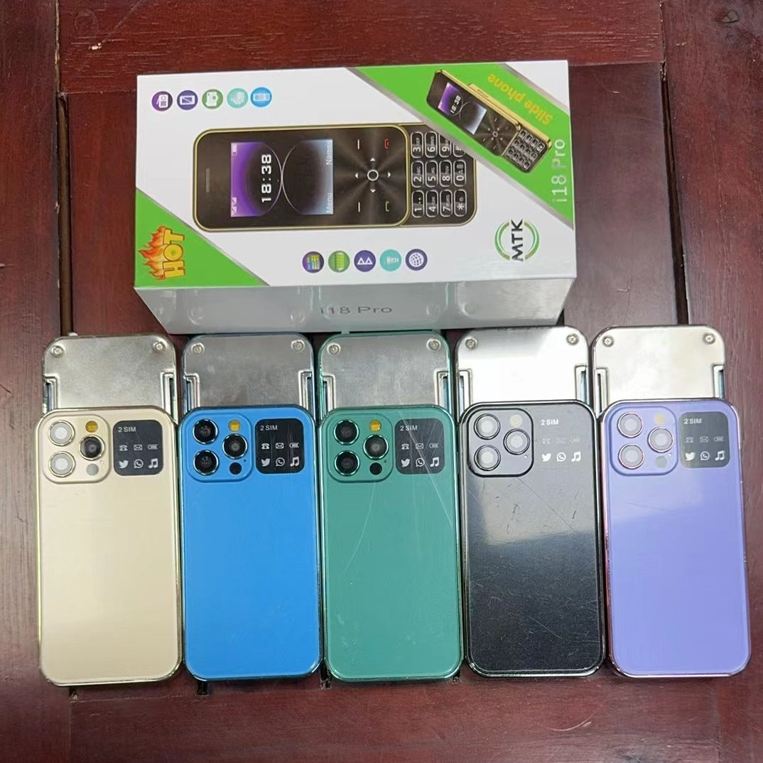 Slide Function Phone Flip Elderly Button Phone Pocket Women's Personalized Phone Backup Phone