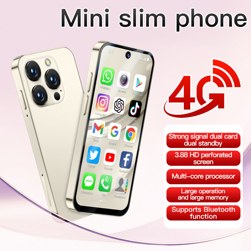 XS19pro Mini Phone Compact Quad-Core Perforated Screen3.88inch Android smartphone foreign language