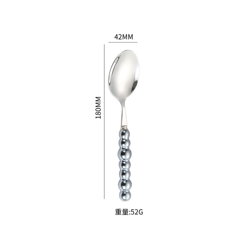 Stainless Steel Tableware Hotel Restaurant Pearl Ceramic Handle Knife Fork Spoon4Set of Western Steak Cutlery