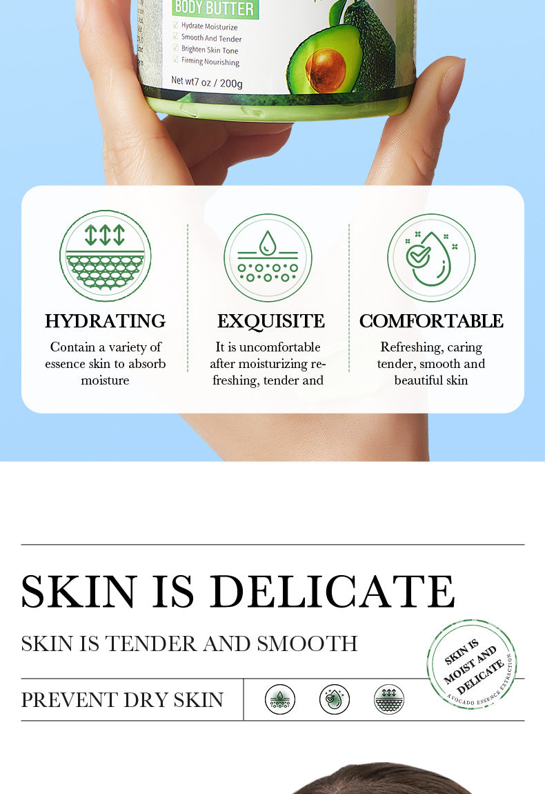 Plant Body Lotion SADOER Avocado Moisturizing Rose Butter Body Lotion  Wholesale