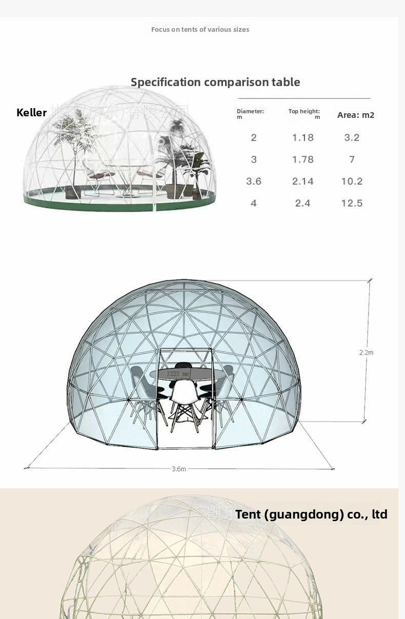 Starry Sky Room Bubble House Mesh Sun Room Internet Celebrity Restaurant Tent Hotel Outdoor Leisure Room Outdoor Tea Room Tent