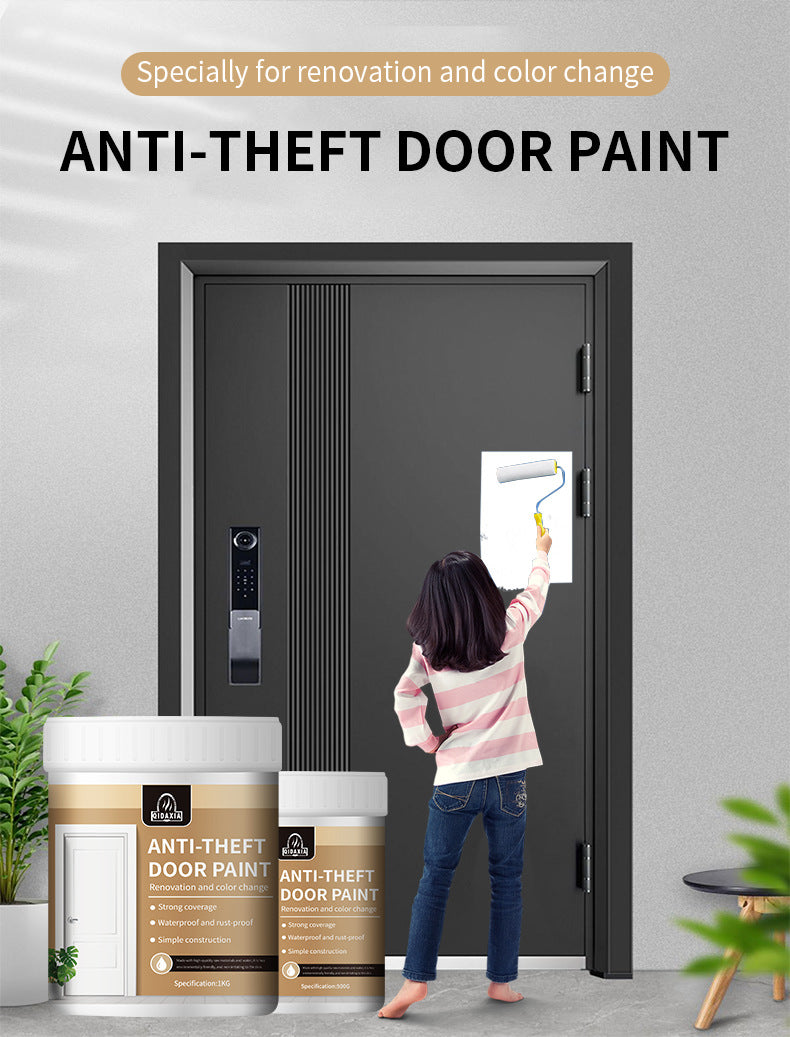 Entry Door Color Change Paint Anti-Theft Door Renovation Door Modification Color Change Self-Brush Metal Door Paint Anti-Theft Door Refresh Paint