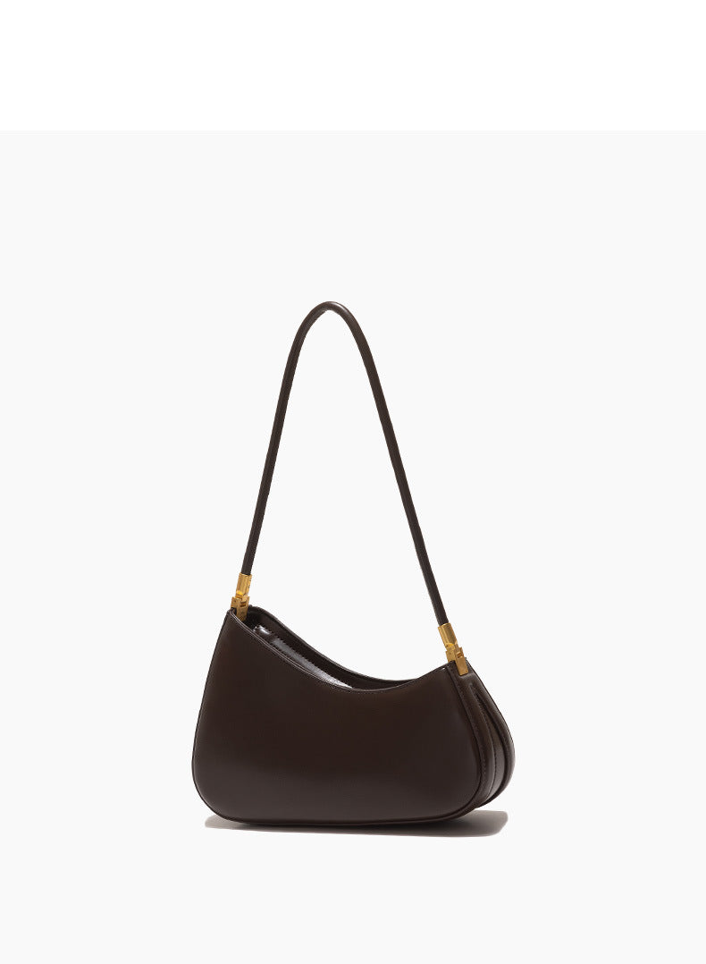 European and American Niche French Retro Underarm Fashion Women's Bag Light Luxury Simple Large Capacity Handbag Women's Single Shoulder Baguette Bag