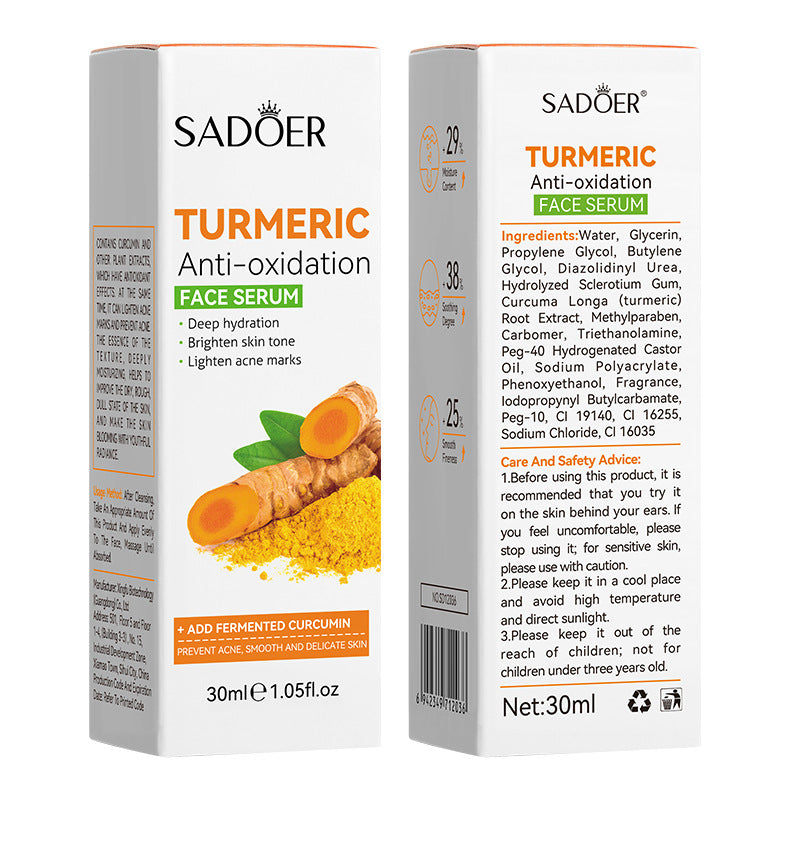 Turmeric Skincare Set SADOER Cleansing, moisturizing, hydrating five-piece set for  foreign trade wholesale