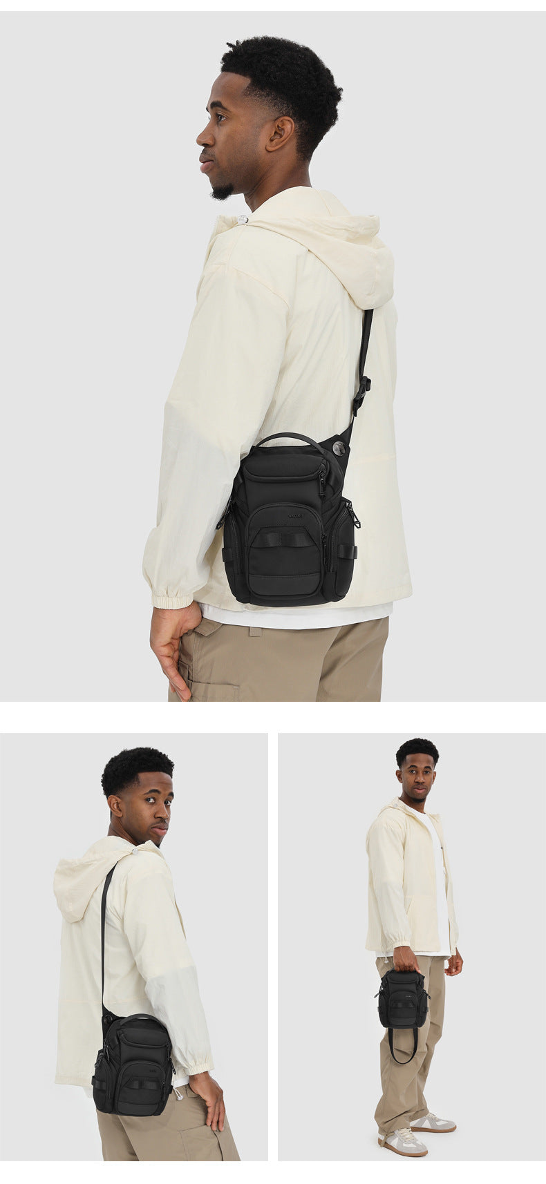 Tactical Cycling Leg Bag Motorcycle Waist Bag Men's Waterproof Multifunctional Motorcycle Crossbody Shoulder Bag Outdoor Sports Bag