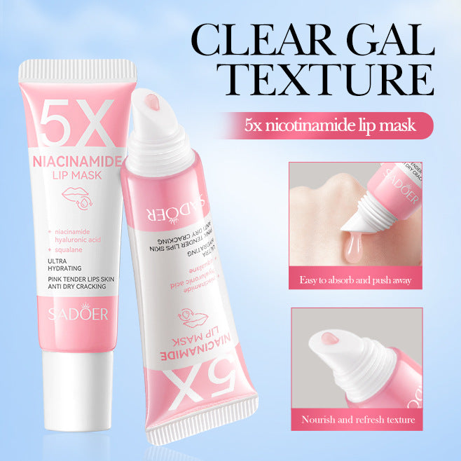 5Niacinamide Lip Mask SADOER Pink anti-chapped hydrating lip balm  wholesale