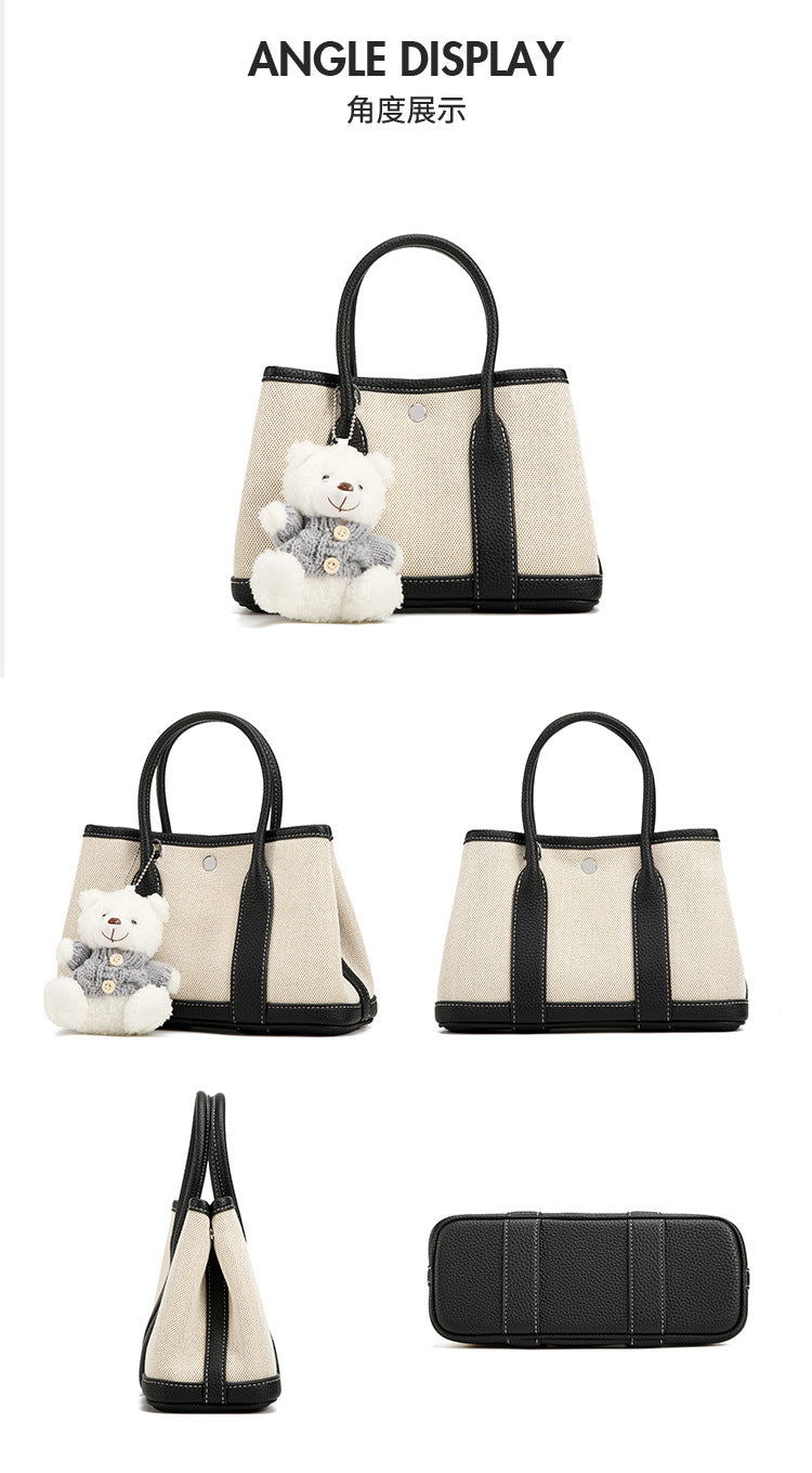 High-end Fashion Handheld Bucket Bag for Women Korean Style New Versatile Trendy Canvas Tote Bag Niche Casual Crossbody Bag