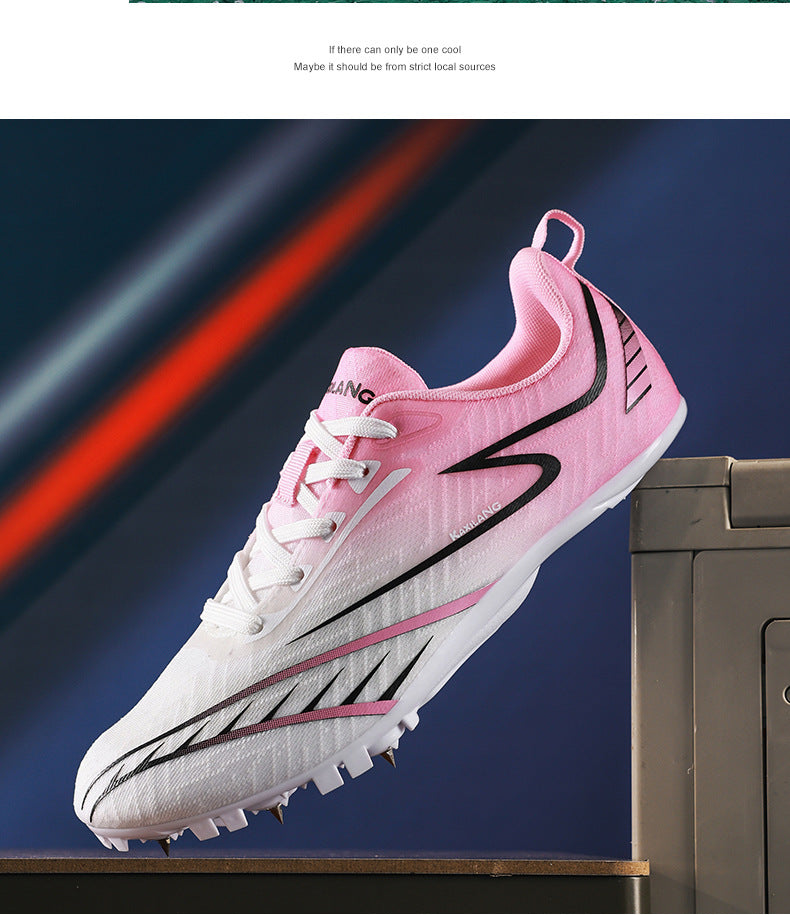 8Mesh Surface Sprint Shoes Track and Field Triple Jump Competition Training Shoes Unisex Sports Shoes for Middle School Entrance Exam All-around Sports Shoes
