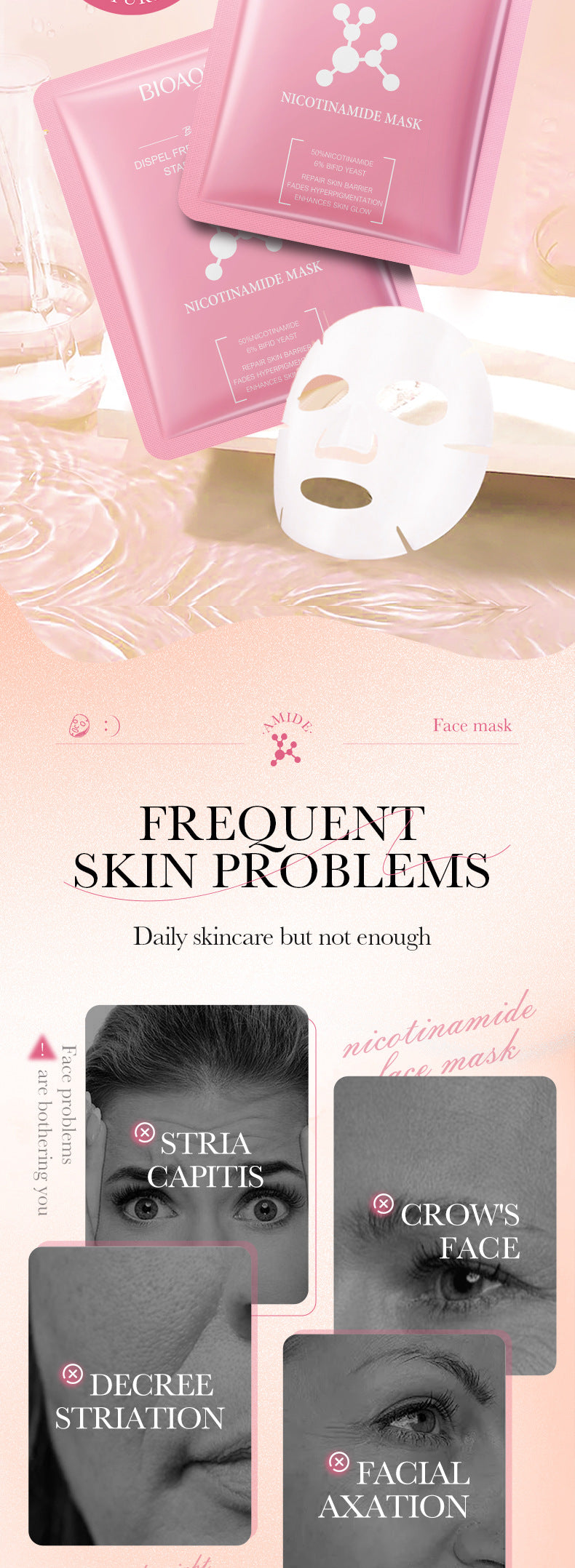Mask25g BIOAOUA Dimension C Retinol Hydrating Moisturizing Mask Sheet Pack  Wholesale