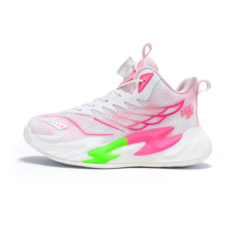 Children's Basketball Shoes New Style for Older Kids Non-Slip Shock Absorption Breathable Boys' Student Training Sneakers Girls' Shoes