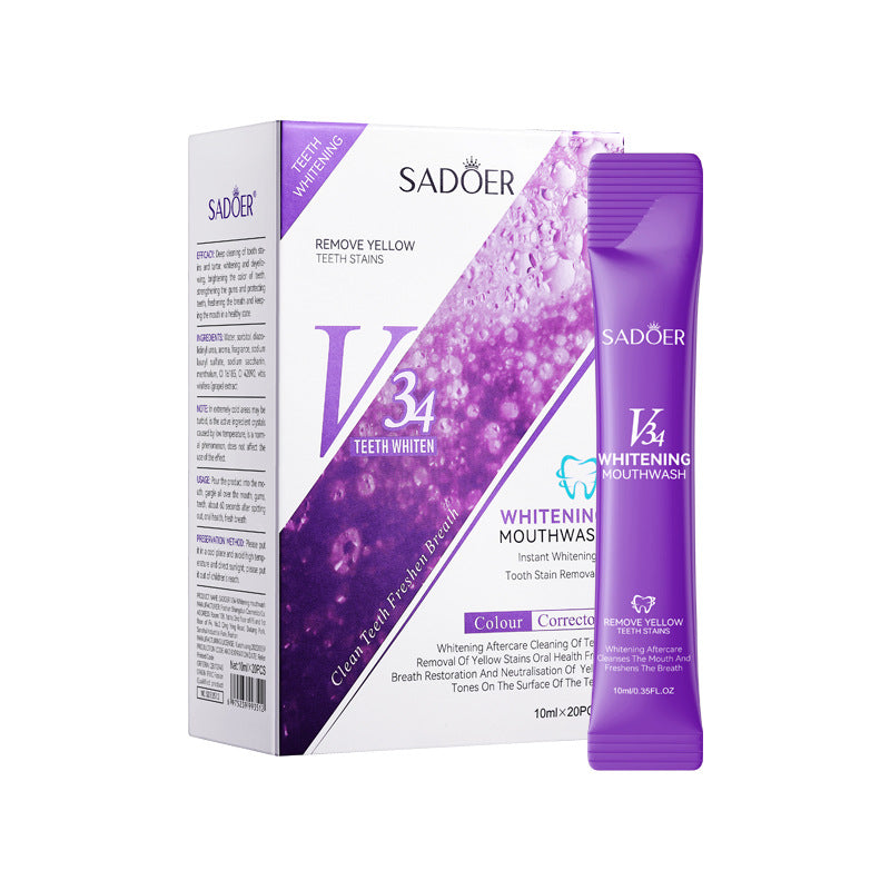 V34Whitening Mouthwash SADOER Clean Teeth Oral Fresh Mouthwash Cross-Border Wholesale