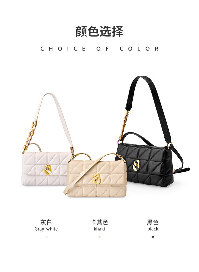 Niche Design Quilted Chain Underarm Bag for Women New Commuter Bag Single Bag Fashion Versatile Crossbody Bag Women's Bag
