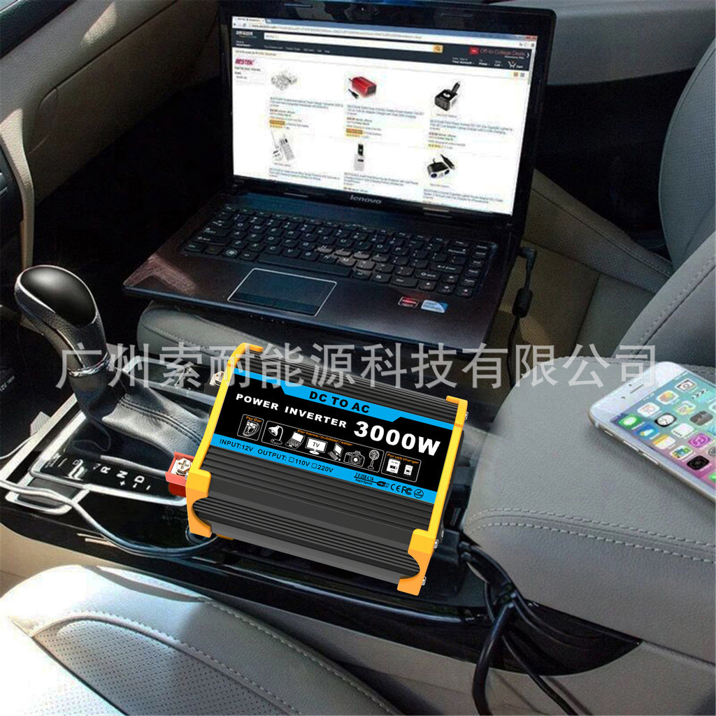 Car Small Electrical Appliances Car Converter Inverter300W Dc12V Transfer Communication110V/220V Double USB Mouth