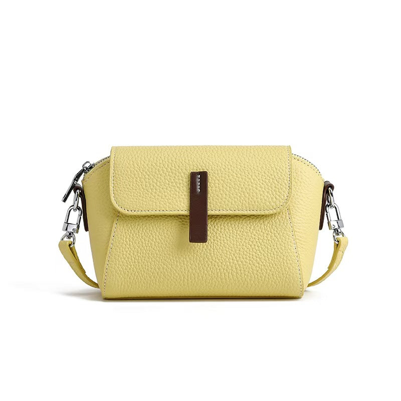Bestselling Handbag2025New Genuine Leather Women's Bag Fashionable High-End Single Shoulder Crossbody Bag Versatile Shell Small Bag