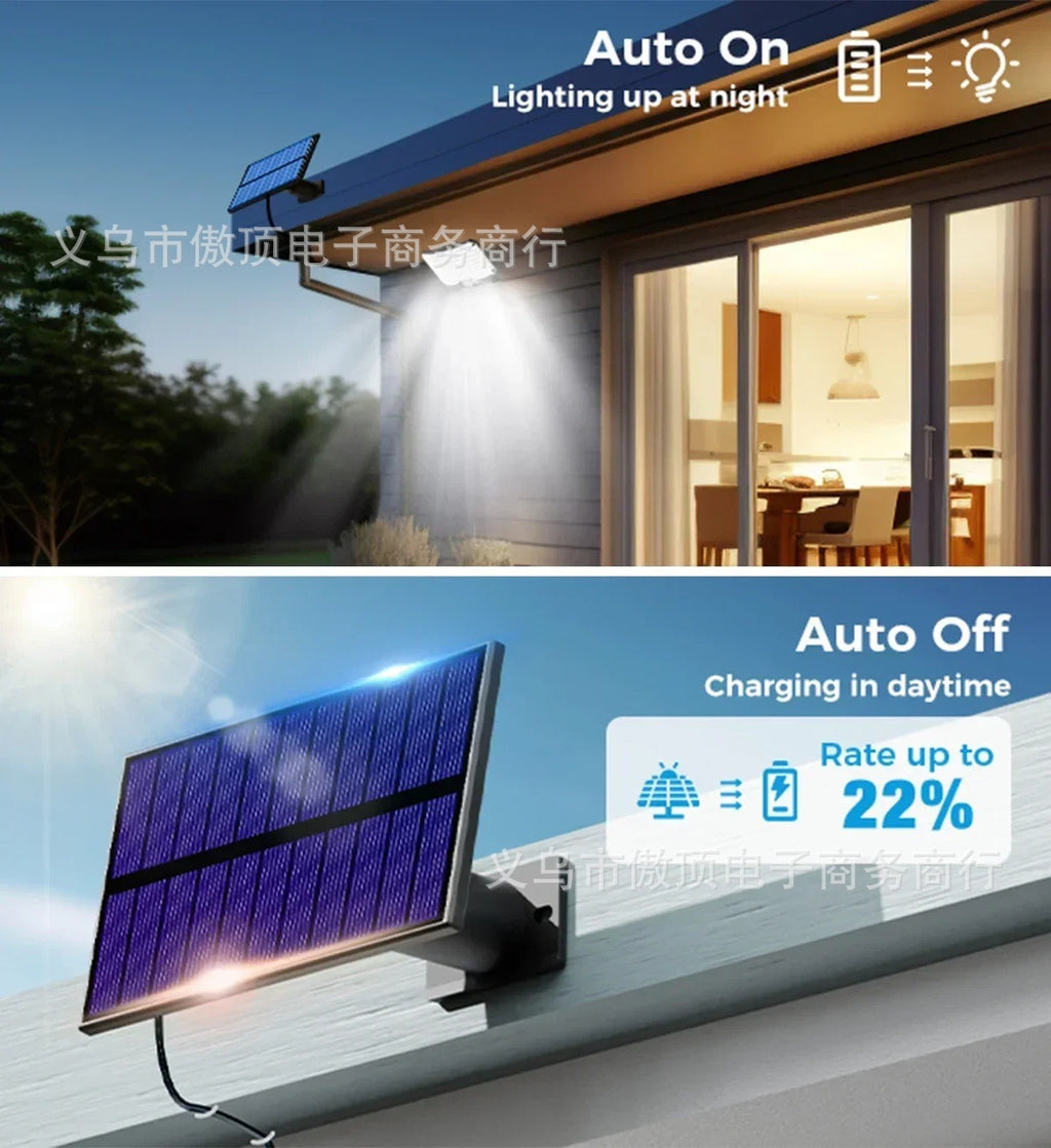 New Solar-Powered Light234LED Courtyard Waterproof Garden Villa Lighting Lamp Split Type Outdoor Lighting Lamp