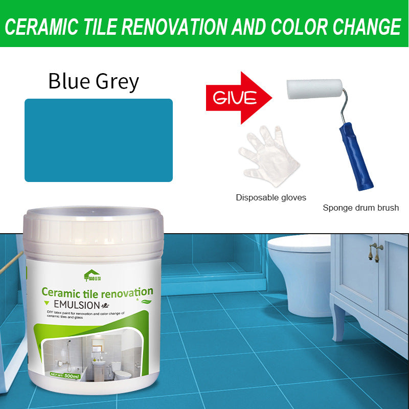 Water-based Tile Paint Bathroom Renovation Color Change Floor Coating Waterproof Wear-resistant Glass Latex Paint Mildew-proof