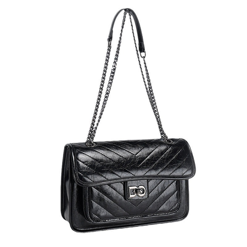 Chanel Style Quilted Chain Small Square Bag New Women's Single Shoulder Crossbody Bag Light Luxury Crossbody Bag Trendy Bohemian Bag