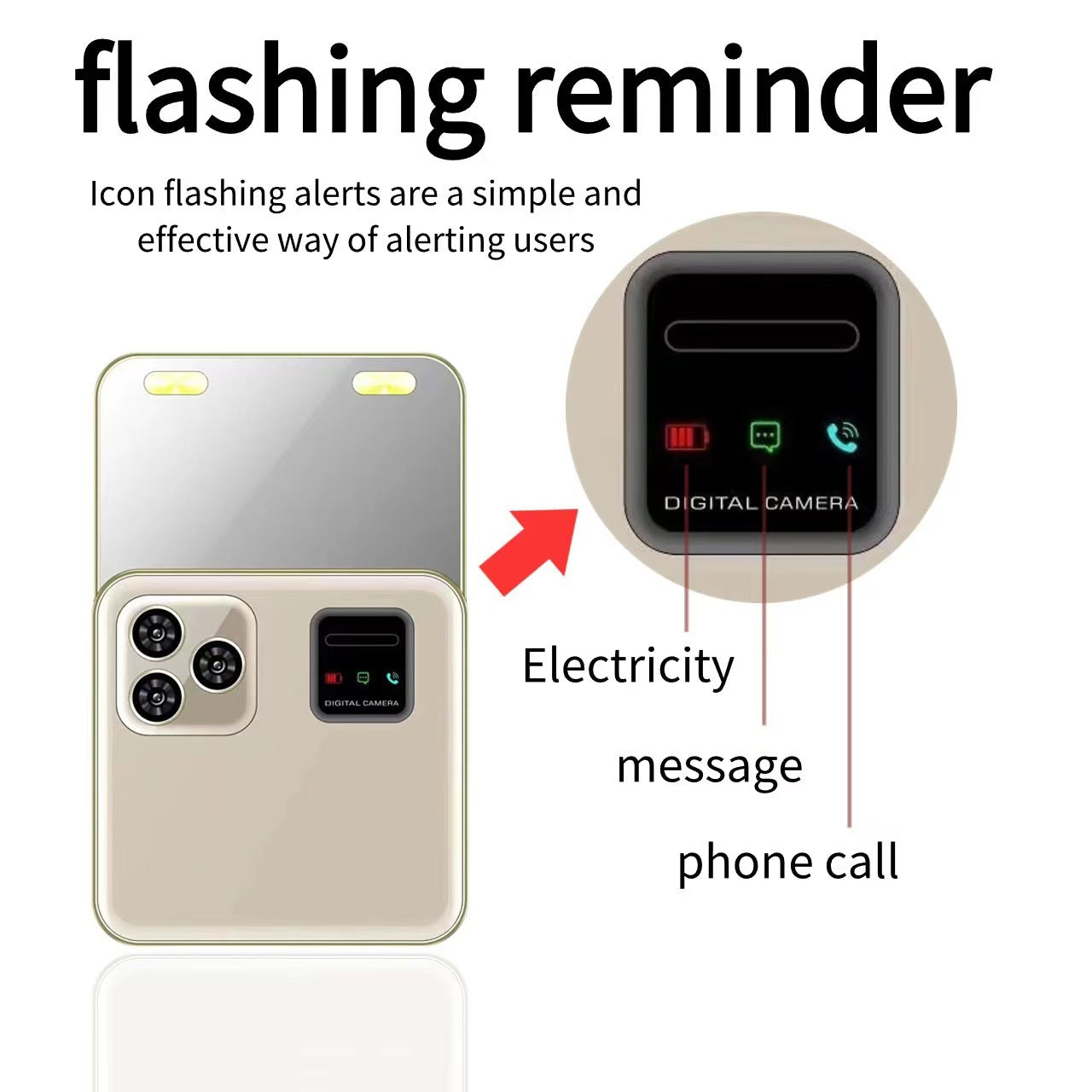 New Rotating Slide Mini Phone High Appearance Pocket Women's Personalized Phone Elderly Button Phone
