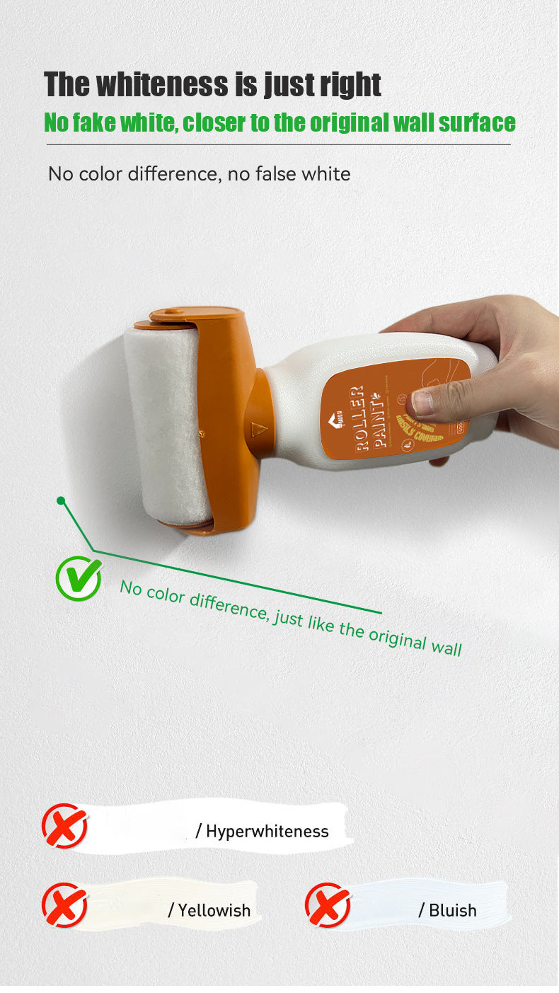 Large Roller Paint for Walls Water-Based Odorless Household White Wall Graffiti Stain Color Change Covering Latex Paint
