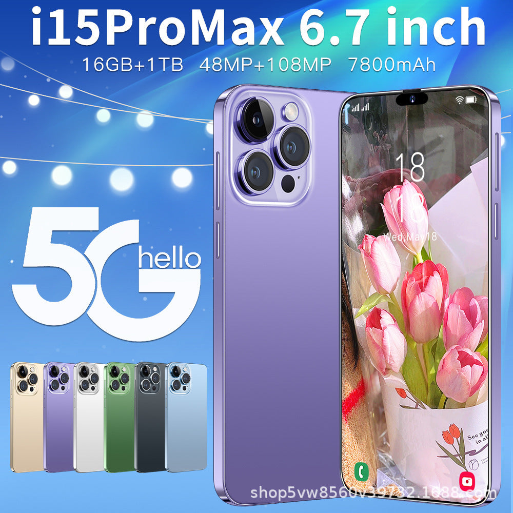 Activity Price New Smart All-in-One Device i15 ProMAX Mobile Phone16+1T Source Factory Straight Hair