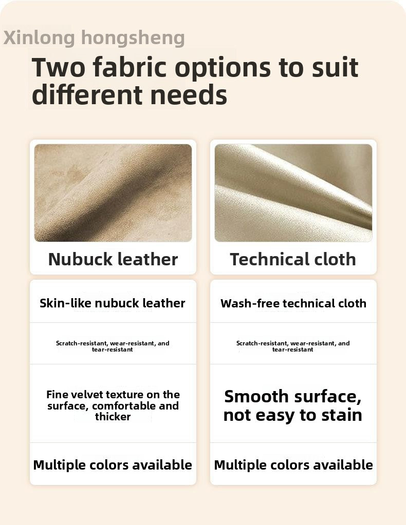 Minimalist Cream Style Tofu Block Sofa Living Room Simple Modern Straight Sofa Internet Celebrity Cat Scratching Leather Sofa