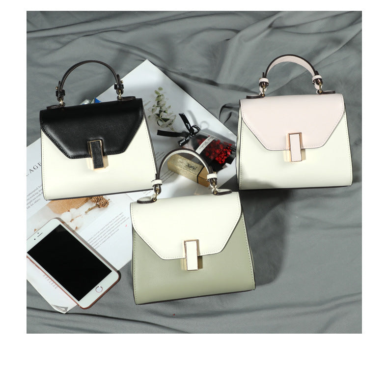 Factory Creative New Women's Bag Fresh Color-Block Handbag Shoulder Bag Elegant Versatile Crossbody Bag