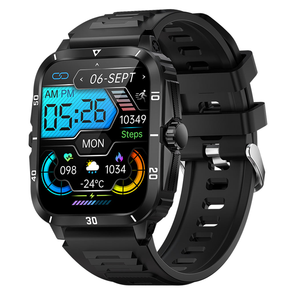 KT71Smart Watch Bluetooth Call True Heart Rate Step Sleep Monitoring3ATM Deep Waterproof Sports Tri-Proof