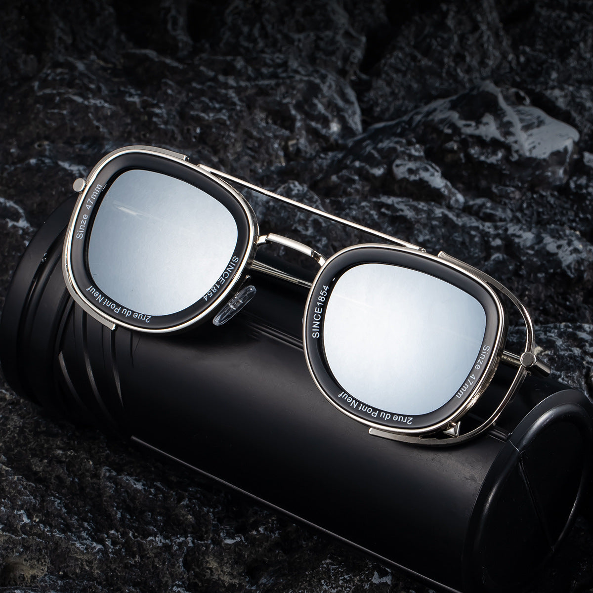 2025New Men's Sunglasses High-End Oval European and American Retro High-Grade Sunglasses for Men Driving