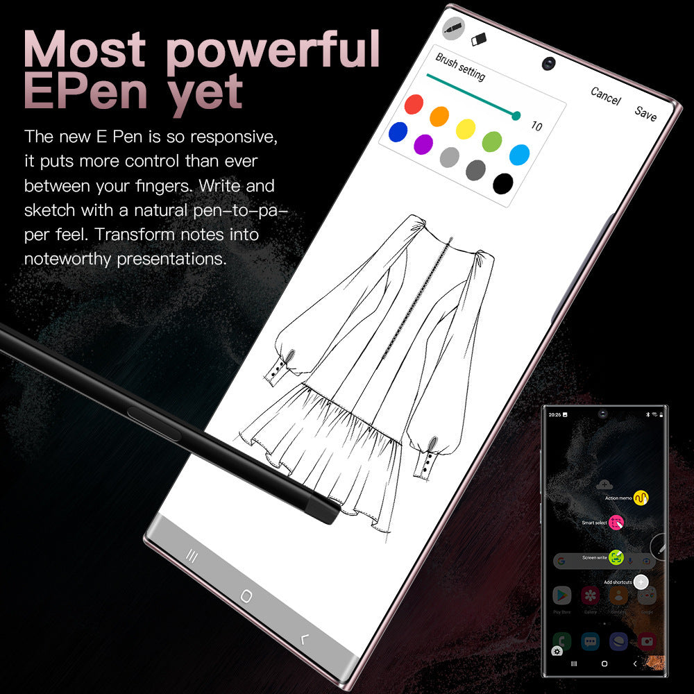Popular S22Ultra 5G Smartphone7.2Large Screen Mobile Phone3+32Android Phone Wholesale