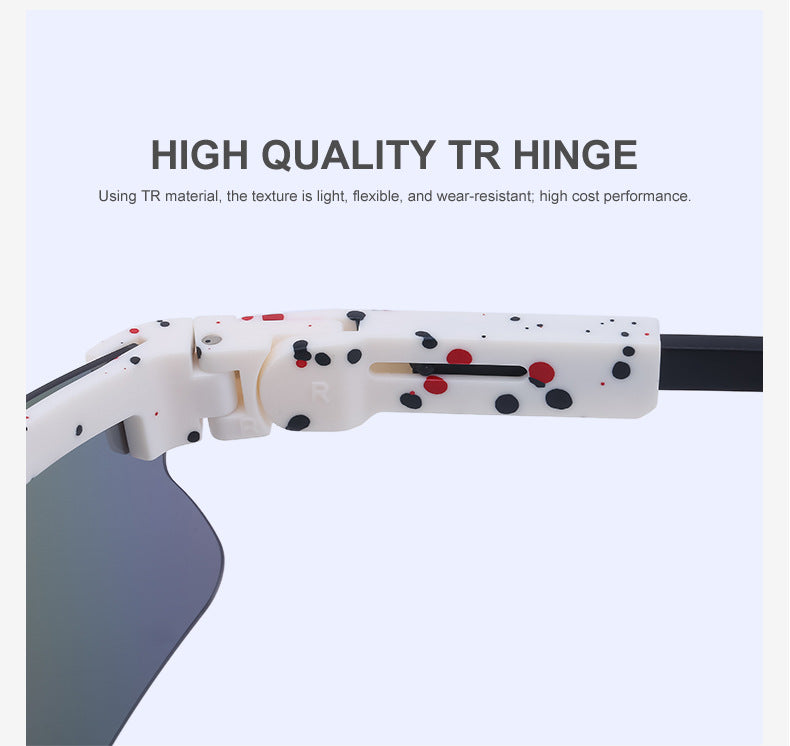 New European and American Style Colorful Outdoor Cycling Windproof Sunglasses for Men and Women Integrated Sports Sun Protection Sunglasses