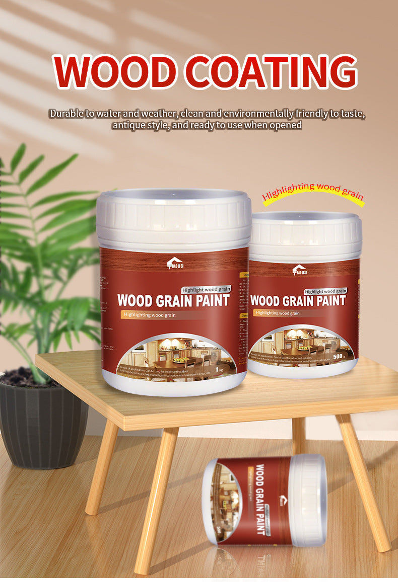 Water-based Wood Grain Paint Door, Window, and Cabinet Color Change Renovation Brightening Wood Wax Oil Antique Wood Imitation Distressed Latex Paint Manufacturer