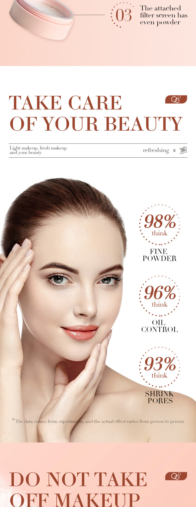 Makeup SADOER Mineral Loose Powder Refreshing Lightweight Setting Concealer Powder  Wholesale