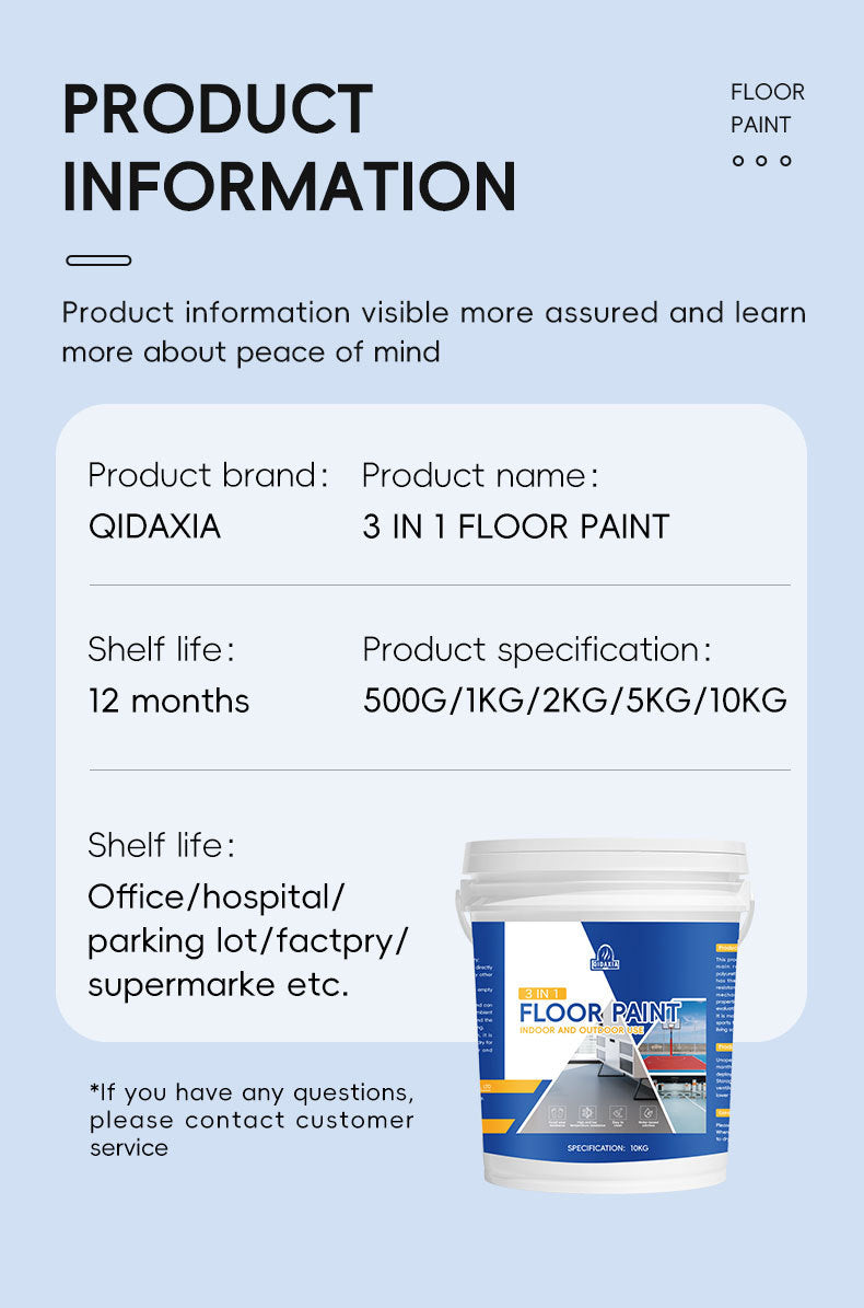 Home Floor Paint Three-in-One Epoxy Floor Paint Cement Floor Water-Based High Solid Wear-Resistant Resin Southeast Asia Environmental Protection