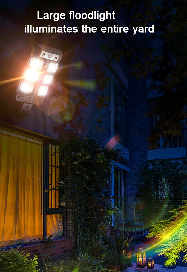 Solar Street Light Outdoor Integrated Light Human Body Sensing Garden Light Waterproof Wall Lighting with Remote Control