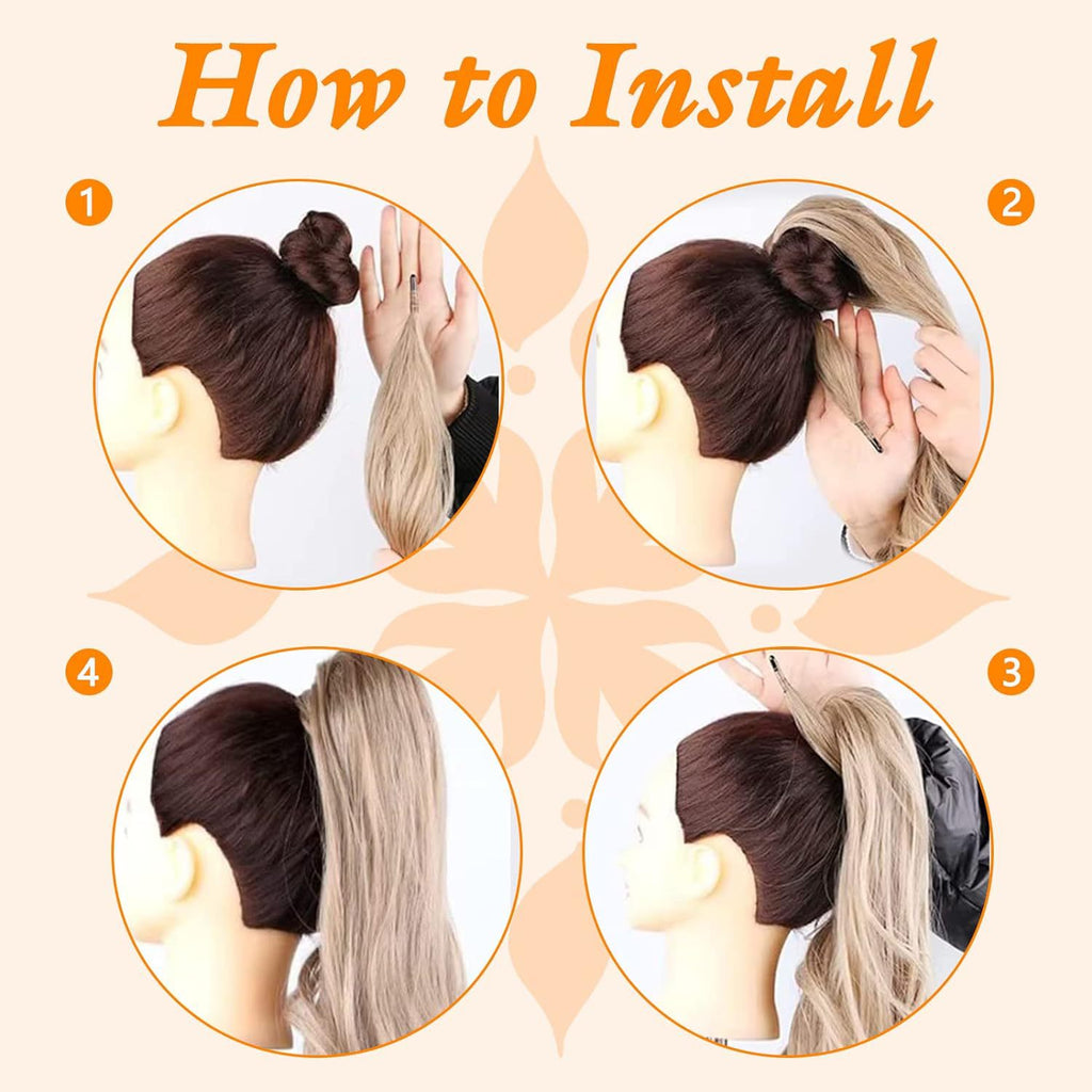32Inch European and American Style Wig Ponytail for Women Wrap-around Ponytail Magic Wand Ponytail Wand Hair Ponytail
