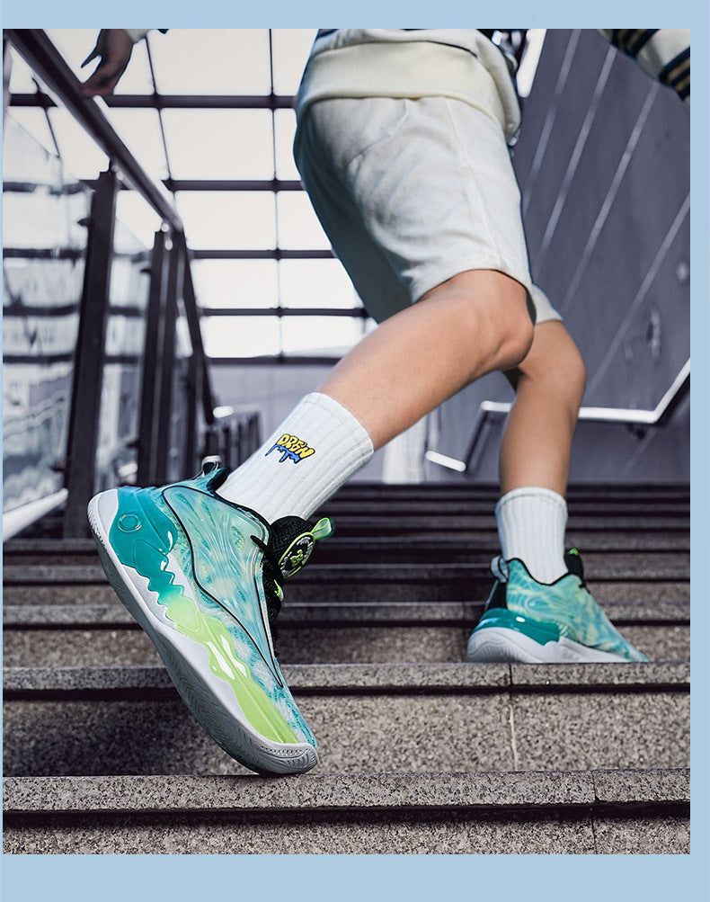 Luminous New Non-Slip Wear-Resistant Fashionable Sports Basketball Shoes Trendy Street Practical Sneakers Student Training Sports Shoes