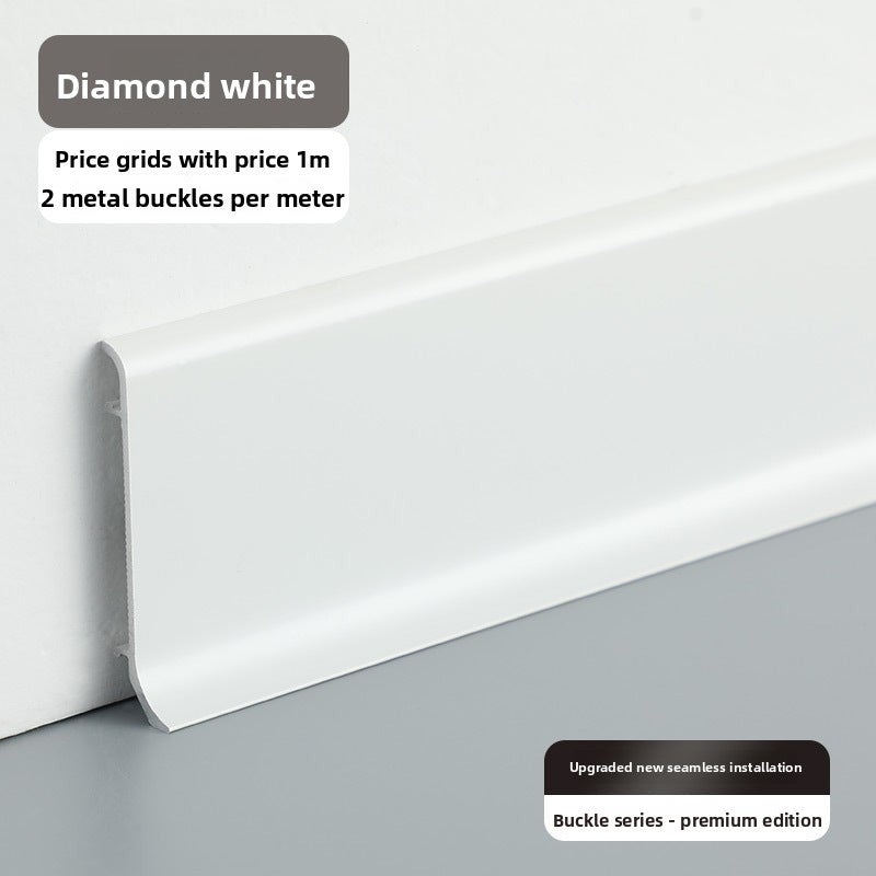 Aluminum alloy skirting board, ultra-thin cream-style baseboard decorative line, curved light-luxury metal snap-on skirting board