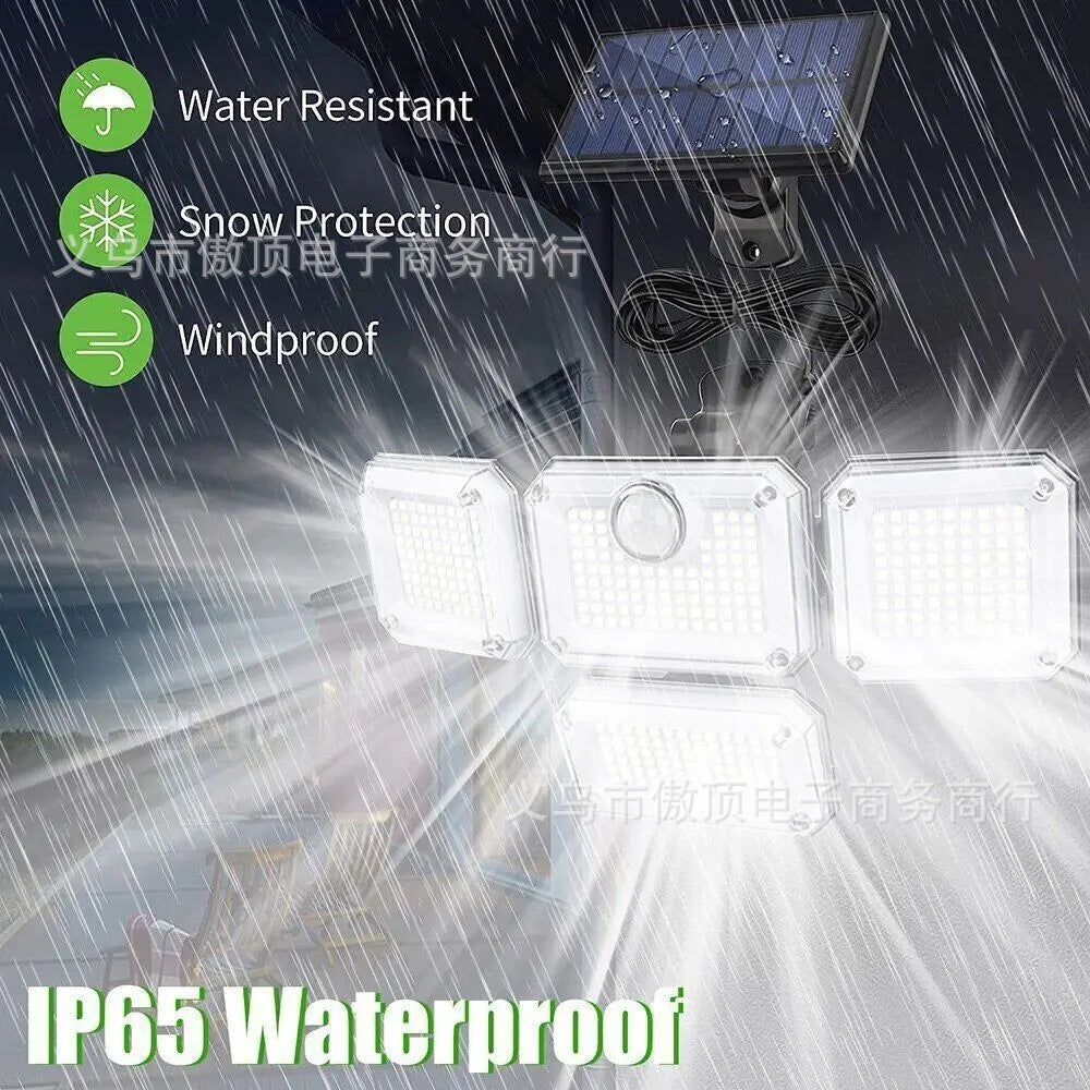 New outdoor solar street light wall light333LED Light Strip Remote Control Garden Waterproof Human Body Sensor Light