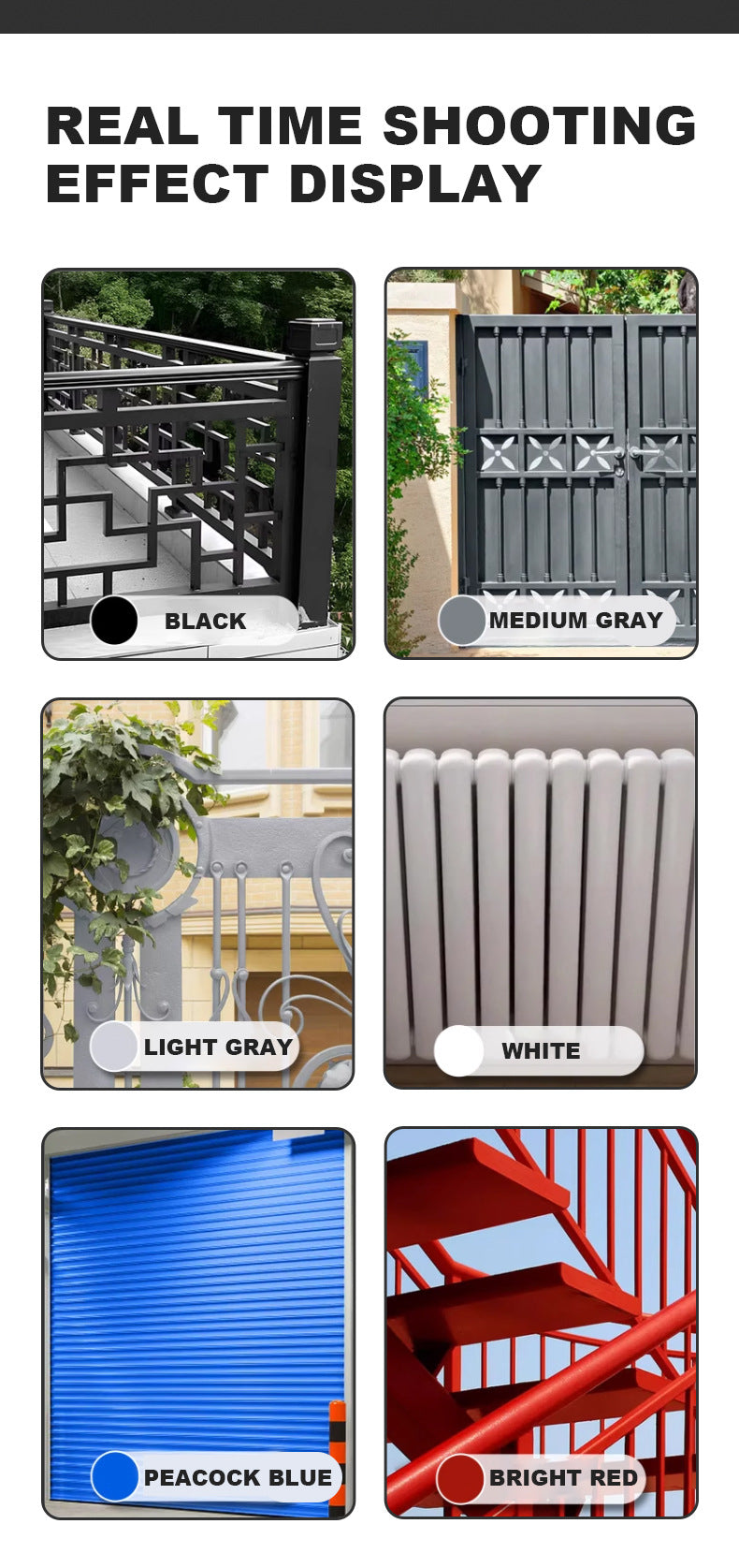 Color Metal Paint Iron Art Steel Structure Color Steel Tile Renovation Color Change Water-Based Industrial Latex Paint Anti-Rust Paint