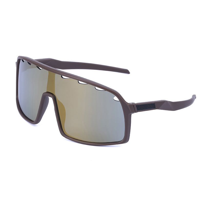 New Colorful Cycling Glasses for Men with Perforated One-piece Lenses Sunglasses European and American Outdoor Sports Sun Glasses