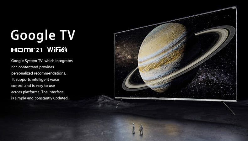 55inch foreign trade TV English international version QLED Screen Google Android4K UHD Kara OK Television