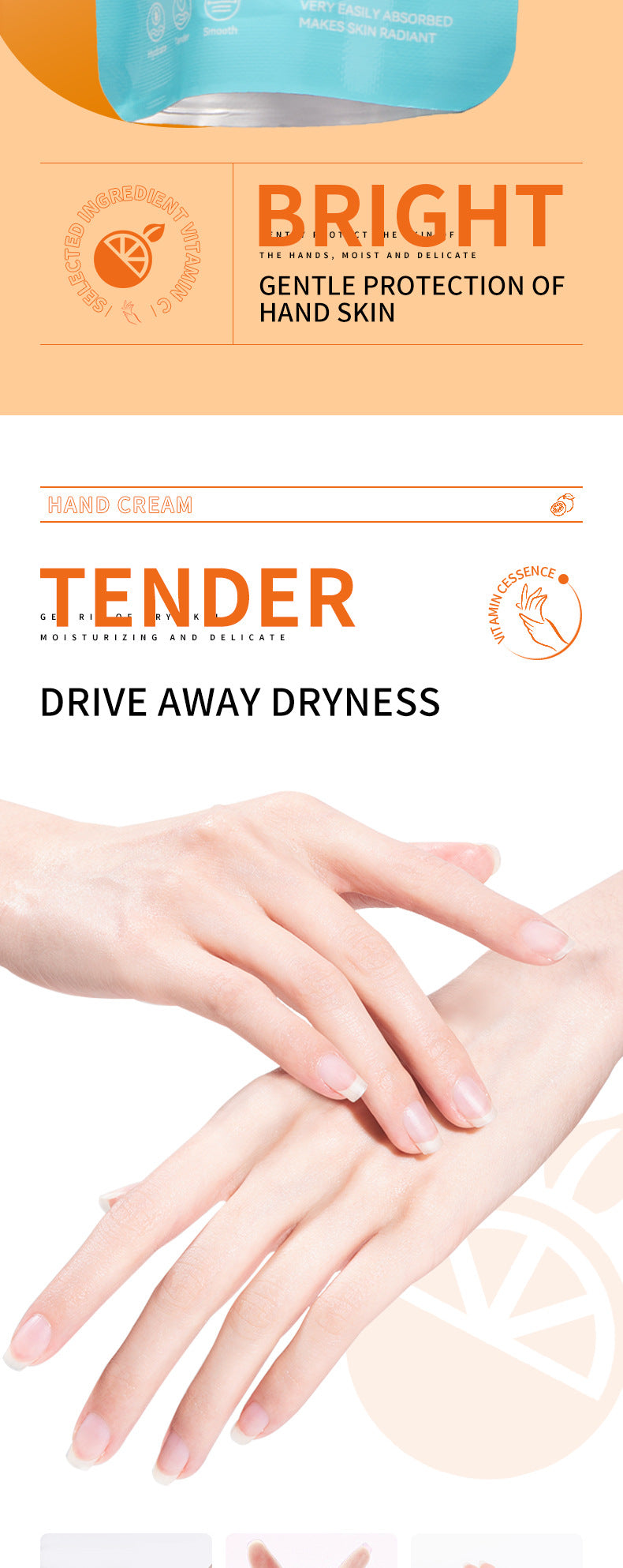 Plant-Based Hand Cream in Sachet SADOER Avocado Aloe Vera Moisturizing Refreshing  Wholesale