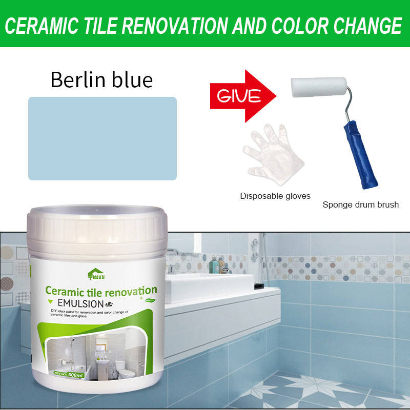 Water-based Tile Paint Bathroom Renovation Color Change Floor Coating Waterproof Wear-resistant Glass Latex Paint Mildew-proof